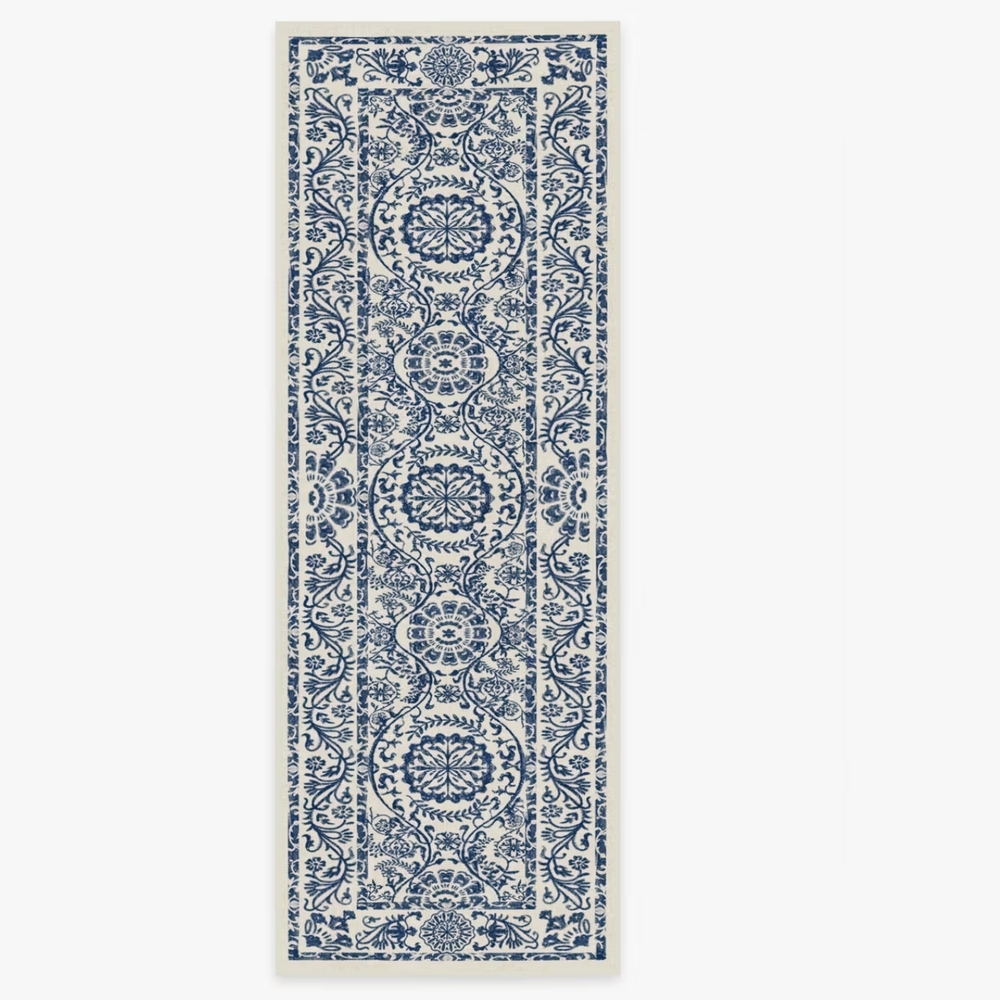 RUGGABLE Delphina Runner Rug - Perfect Vintage Washable Rug PAD INCLUDED!!